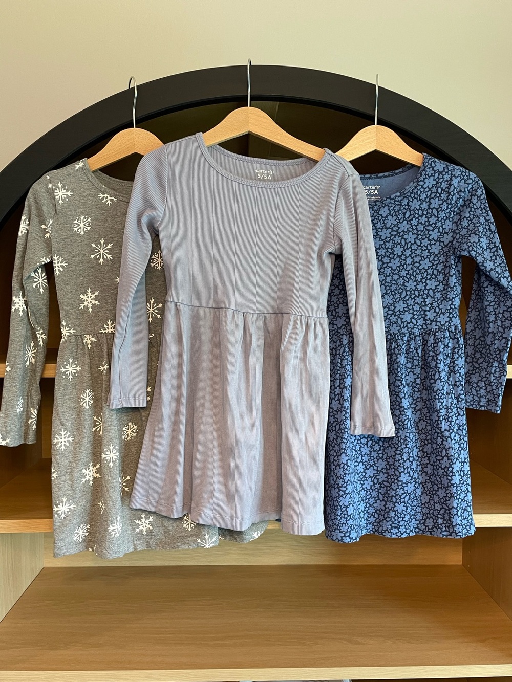 Bundle of 3 Carter’s Toddler Cotton Dresses 5T